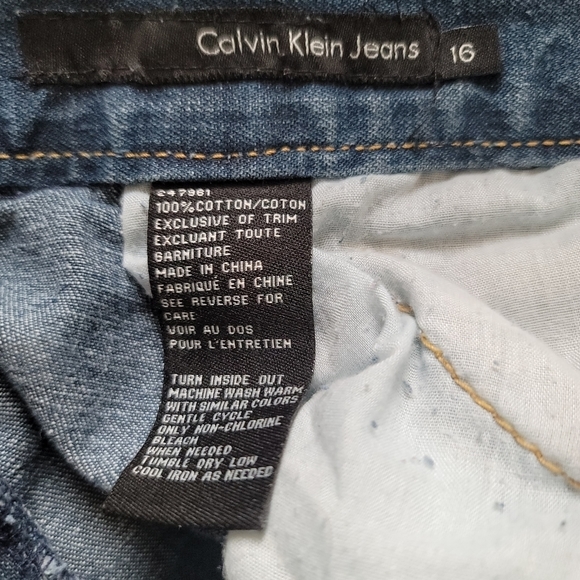 Calvin Klein Straight Leg Denim Jeans Size 16 - Picture 9 of 10